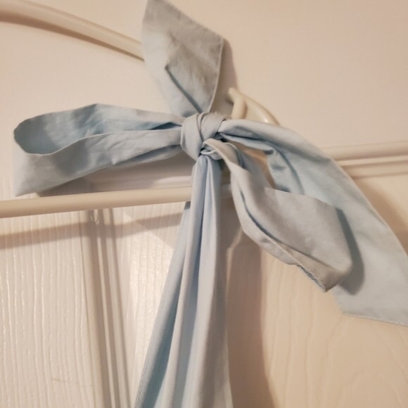 Juliet Dunn Baby Blue Embroidery Cotton Maxi Dress - Picture 7 of 15